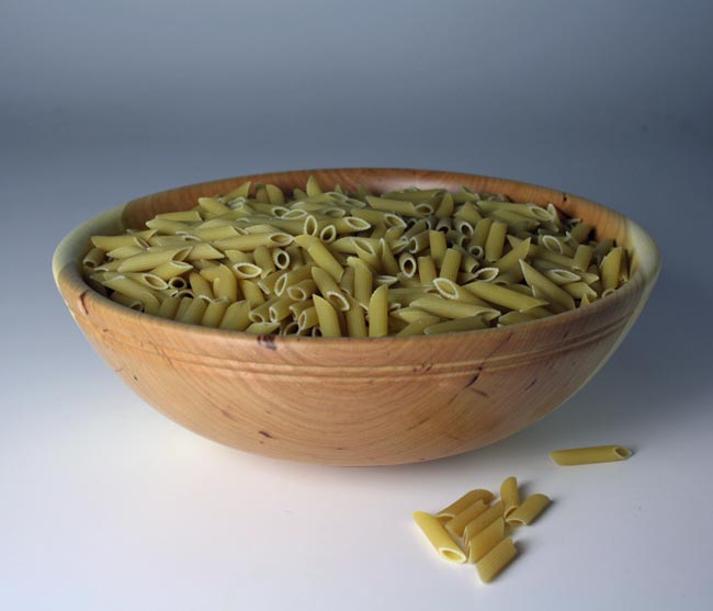 Large Black Cherry Bowl full of pasta